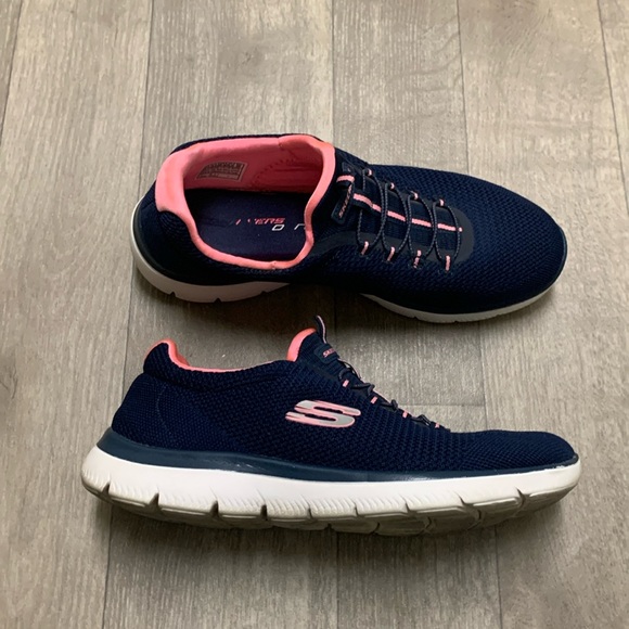 Skechers Summits Cool‎ Walking Running Work Slip On Comfy Sneakers Shoes - Picture 1 of 10